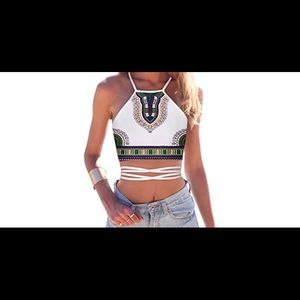 Rave/ African Halter top